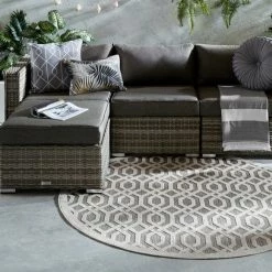 Cheap 🔥 Flair Mondo Natural Circle Geometric Indoor Outdoor Rug 🥰 -Deals Flair Rugs Store 1000166883 alt02