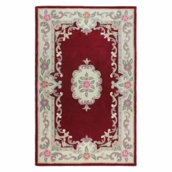 Outlet ⭐ Flair Red Lotus Premium Aubusson Rug ✔️