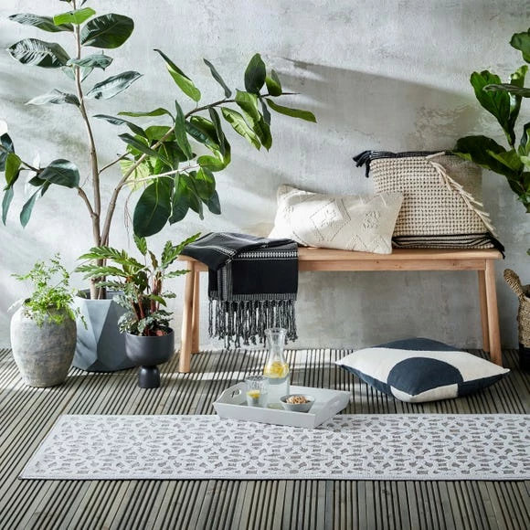 Cheapest ๐งจ Flair Argento Geometric Indoor Outdoor Runner โจ 1 Cheapest ๐งจ Flair Argento Geometric Indoor Outdoor Runner โจ