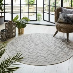 Cheap 🔥 Flair Mondo Natural Circle Geometric Indoor Outdoor Rug 🥰