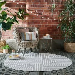 Discount ๐ Flair Blocks Indoor Outdoor Circle Rug โจ